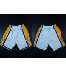 Men's Indiana Pacers White NBA Shorts