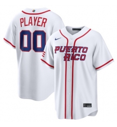 Men's Puerto Rico Baseball Active Player Custom White 2026 World Baseball Classic Home Stadium Stitched Jersey