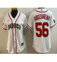 Women's Mexico #56 Randy Arozarena White 2026 World Baseball Classic Cool Base Jersey