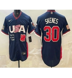 Men's USA Undefeated #30 Paul Skenes Navy 2026 World Baseball Classic Cool Base Jersey