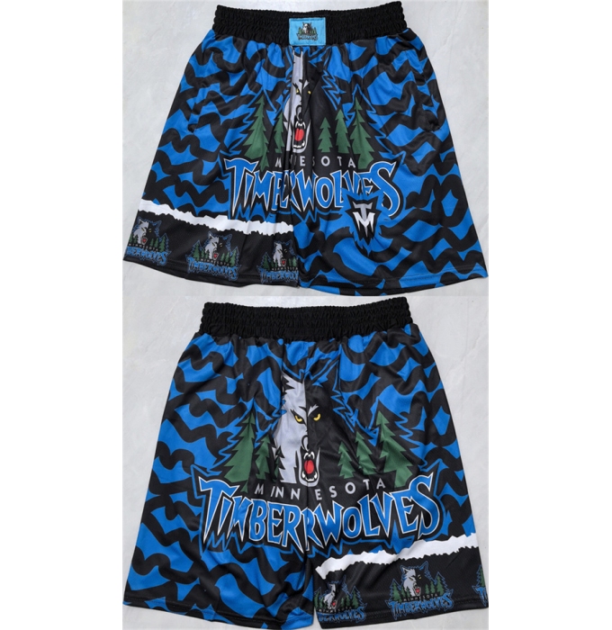 Men's Minnesota Timberwolves Black 2025 Shorts (Run Small)