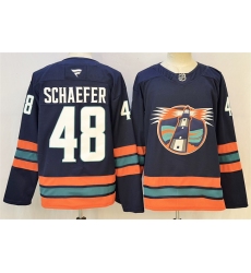 Men's New York Islanders #48 Matthew Schaefer Navy 2024-25 Stitched Hockey Jersey
