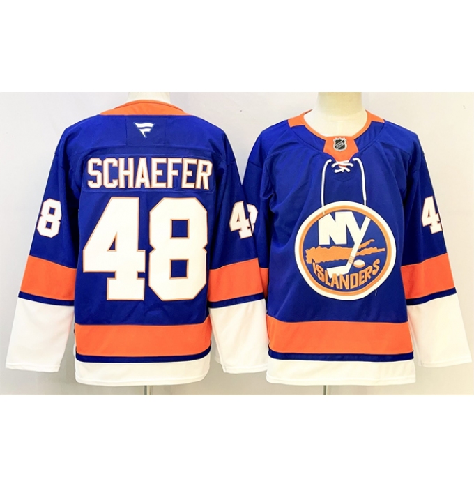 Men's New York Islanders #48 Matthew Schaefer Royal 2024-25 Home Stitched Hockey Jersey