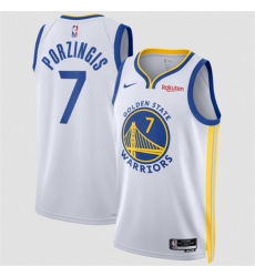Men's Golden State Warriors #7 Kristaps Porzingis White 2026 Association Edition Swingman Stitched Basketball Jersey