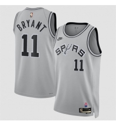 Men's San Antonio Spurs #11 Carter Bryant Silver 2026-27 Classic Edition Stitched Basketball Jersey