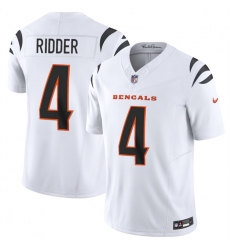 Men's Cincinnati Bengals #4 Desmond Ridder White 2025 F.U.S.E. Vapor Untouchable Limited Football Stitched Jersey