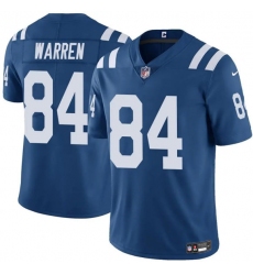 Men's Indianapolis Colts #84 Tyler Warren Blue Vapor Limited Football Stitched Jersey