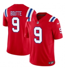 Men's New England Patriots #9 Kayshon Boutte Red 2025 F.U.S.E. Vapor Limited Football Stitched Jersey