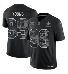 Men's New Orleans Saints #99 Chase Young Black F.U.S.E. 2026 Salute to Service Limited Football Stitched Jersey