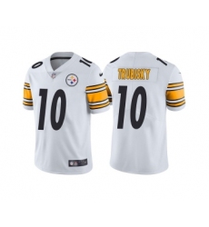Men's Pittsburgh Steelers #10 Mitchell Trubisky White Vapor Untouchable Limited Stitched Jersey
