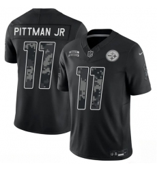 Men's Pittsburgh Steelers #11 Michael Pittman Jr. Black F.U.S.E. 2026 Salute to Service Limited Football Stitched Jersey