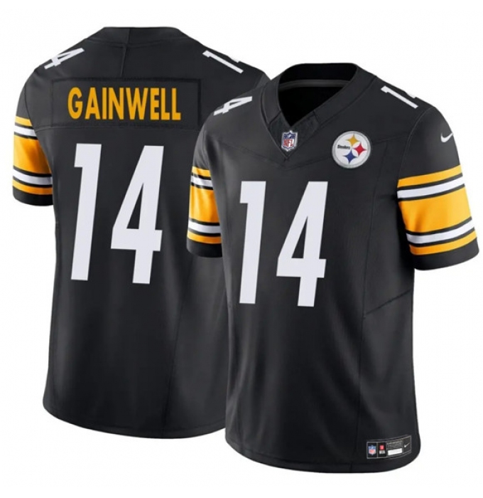 Men's Pittsburgh Steelers #14 Kenneth Gainwell Black 2025 F.U.S.E. Vapor Untouchable Limited Football Stitched Jersey