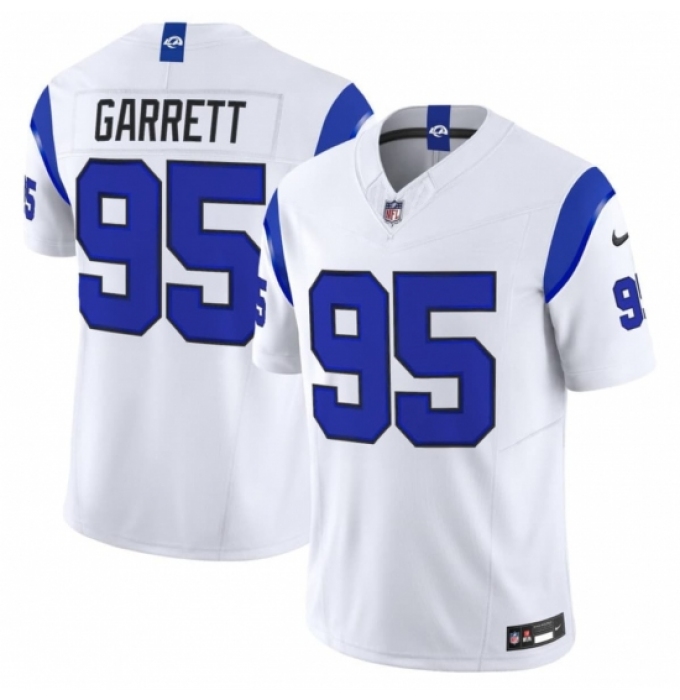 Women's Los Angeles Rams #95 Myles Garrett White 2026 F.U.S.E. Vapor Limited Football Jersey