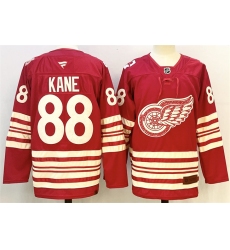 Men's Detroit Red Wings #88 Patrick Kane Red 2025-26 Centennial Premium Stitched Hockey Jersey