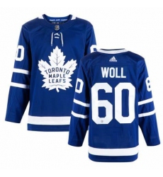 Men's Toronto Maple Leafs #60 Joseph Woll Royal Blue Adidas Stitched NHL Jersey