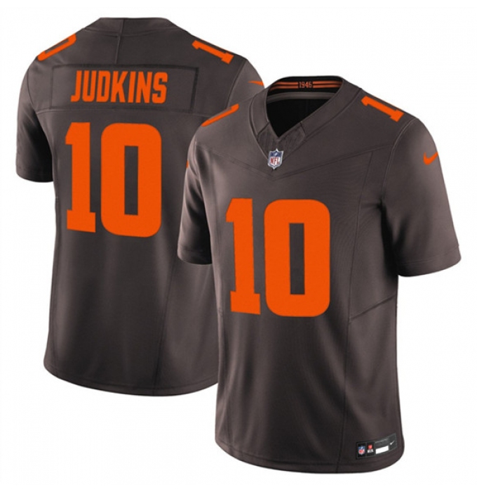 Men's Cleveland Browns #10 Quinshon Judkins Brown 2025 F.U.S.E. Alpha Dawg Limited Football Stitched Jersey