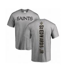 Football New Orleans Saints #97 Mario Edwards Jr Ash Backer T-Shirt