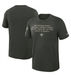 Men's New Orleans Saints Dark Green 2025 Salute to Service Sideline Slub Dri-FIT T-Shirt
