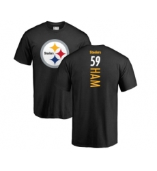 Football Pittsburgh Steelers #59 Jack Ham Black Backer T-Shirt