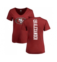 Football Women's San Francisco 49ers #56 Kwon Alexander Red Backer T-Shirt
