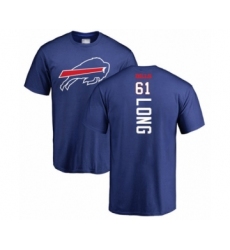 Football Buffalo Bills #61 Spencer Long Royal Blue Backer T-Shirt