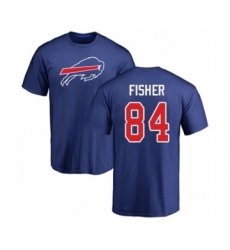Football Buffalo Bills #84 Jake Fisher Royal Blue Name & Number Logo T-Shirt