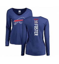 NFL Women's Nike Buffalo Bills #16 Robert Foster Royal Blue Backer Long Sleeve T-Shirt