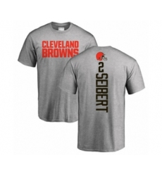 Football Cleveland Browns #2 Austin Seibert Ash Backer T-Shirt