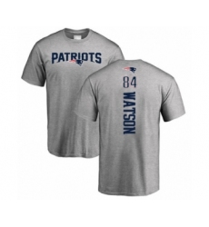 Football New England Patriots #84 Benjamin Watson Ash Backer T-Shirt