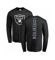 Football Oakland Raiders #13 Hunter Renfrow Black Backer Long Sleeve T-Shirt