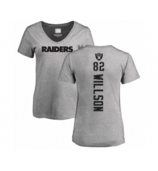 Football Women's Oakland Raiders #82 Luke Willson Ash One Color T-Shirt