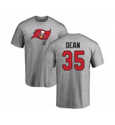 Football Tampa Bay Buccaneers #35 Jamel Dean Ash Name & Number Logo T-Shirt