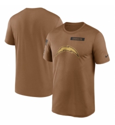 Men's Los Angeles Chargers 2023 Brown Salute To Service Legend Performance T Shirt