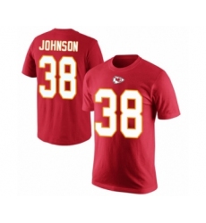Football Men's Kansas City Chiefs #38 Dontae Johnson Red Rush Pride Name & Number T-Shirt