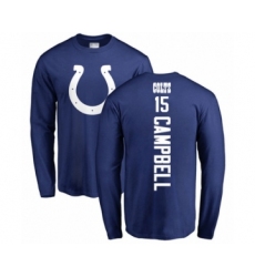 Football Indianapolis Colts #15 Parris Campbell Royal Blue Backer Long Sleeve T-Shirt