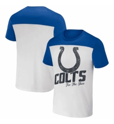 Men's Indianapolis Colts Cream Blue X Darius Rucker Collection Colorblocked T Shirt