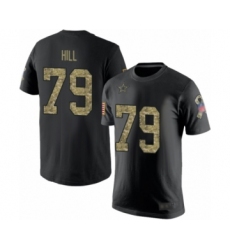 Football Men's Dallas Cowboys #79 Trysten Hill Black Camo Salute to Service T-Shirt