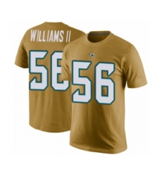 Football Men's Jacksonville Jaguars #56 Quincy Williams II Gold Rush Pride Name & Number T-Shirt