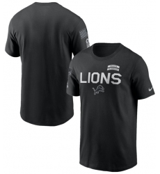 Men's Detroit Lions Black 2026 Salute to Service Sideline Dri-FIT T-Shirt