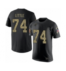 Football Men's Carolina Panthers #74 Greg Little Black Camo Salute to Service T-Shirt
