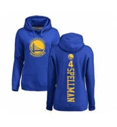 Basketball Women's Golden State Warriors #4 Omari Spellman Royal Blue Backer Pullover Hoodie