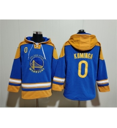 Men's Golden State Warriors #0 J. Kuminga Blue Yellow Lace-Up Pullover Hoodie