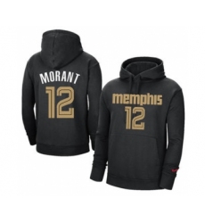 Men's Memphis Grizzlies #12 Ja Morant 2021 Black Pullover Basketball Hoodie
