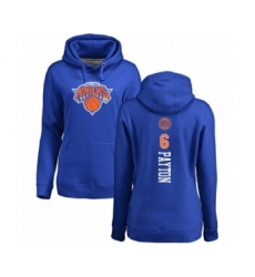 Basketball Women's New York Knicks #6 Elfrid Payton Royal Blue Backer Pullover Hoodie