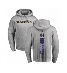 Football Baltimore Ravens #44 Marlon Humphrey Ash Backer Pullover Hoodie