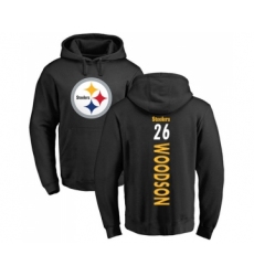 Football Pittsburgh Steelers #26 Rod Woodson Black Backer Pullover Hoodie