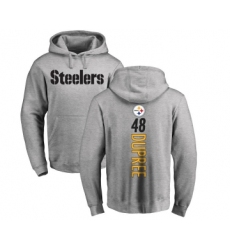 Football Pittsburgh Steelers #48 Bud Dupree Ash Backer Pullover Hoodie