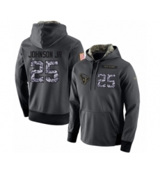Football Men's Houston Texans #25 Duke Johnson Jr Stitched Black Anthracite Salute to Service Player Performance Hoodie
