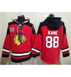 Men's Chicago Blackhawks #88 Patrick Kane Red Ageless Must-Have Lace-Up Pullover Hockey Hoodie