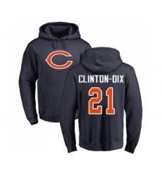 Football Chicago Bears #21 Ha Clinton-Dix Navy Blue Name & Number Logo Pullover Hoodie